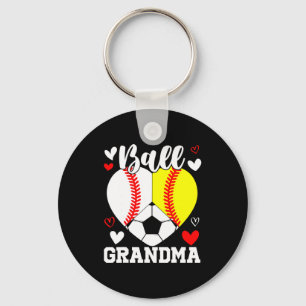 Oma Grappig Verkopen Zachte Voetbal T-shirt Sleutelhanger