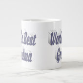 Oma grijze halve typografie-Moederdag Grote Koffiekop (Voorkant)