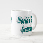 Oma groene halve typografie grote koffiekop (Voorkant rechts)