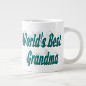 Oma groene halve typografie grote koffiekop (Rechts)