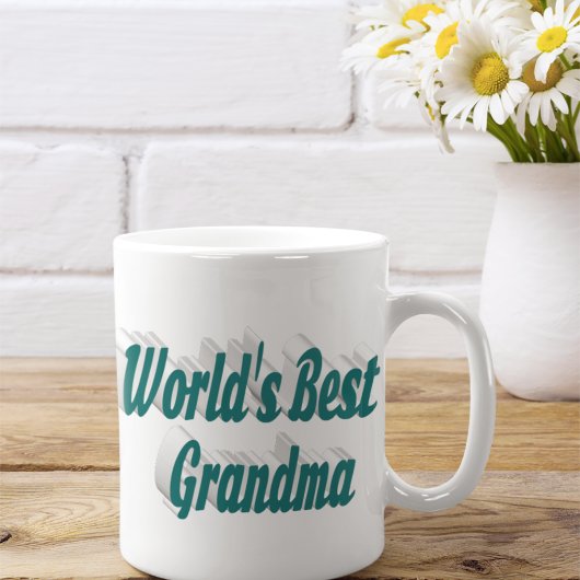 Oma groene halve typografie koffiemok