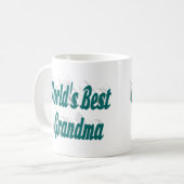 Oma groene halve typografie Moederdag Koffiemok (Voorkant links)