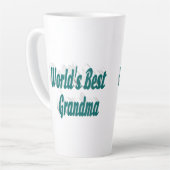 Oma groene typografie latte mok (Linkerhoek)