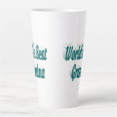 Oma groene typografie latte mok (Voorkant)