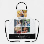 Oma Grootkinderen 5 Foto Collage Familienaam Schort (Voorkant)