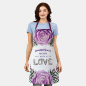 Oma Grootkinderen Gift Bloemen Koken Bakken Chefs Schort (Gedragen)