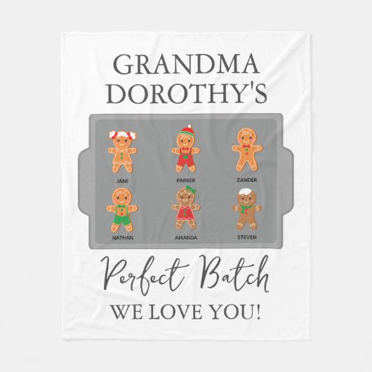 Oma Grootkinderen Liefde Fleece Deken (Voorkant)
