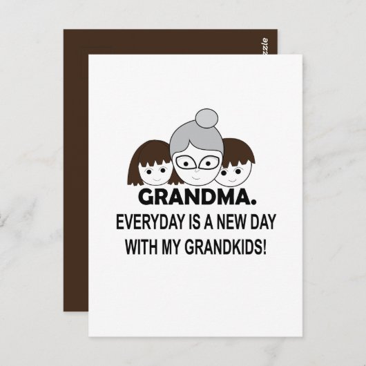 Oma Grootmoeder Briefkaart (Voorkant / Achterkant)