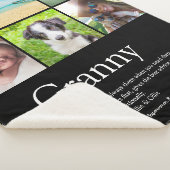 Oma, Grootmoeder Definitie Foto Collage Sherpa Deken (3/4)