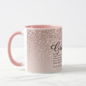 Oma Grootmoeder Definitie Roze Goud Glitters Mok (Links)