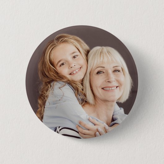 Oma Grootmoeder Kleinkinderen Volledige foto Ronde Button 5,7 Cm (Voorkant)