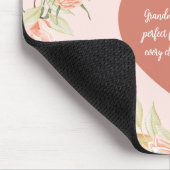 Oma Grootmoeder Quote Waterverf Roze Bloemen Muismat (Hoek)