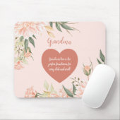 Oma Grootmoeder Quote Waterverf Roze Bloemen Muismat (Met muis)