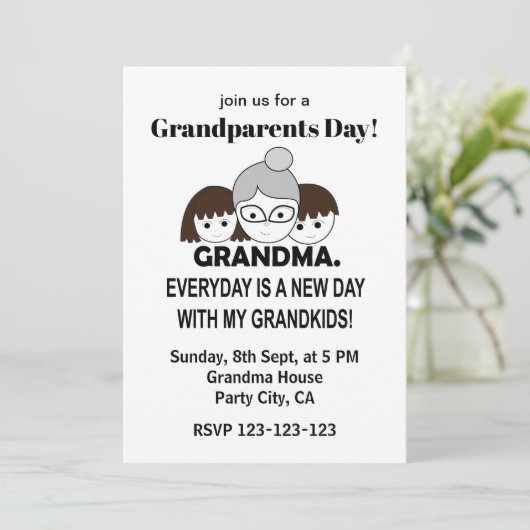 Oma Grootmoeder Schattige Oma Kaart (Staand voorkant)