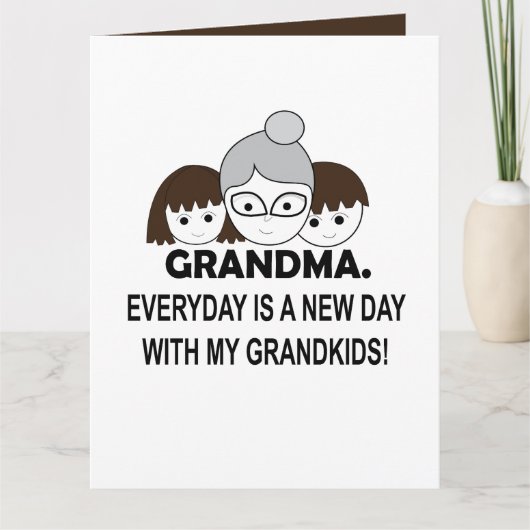 Oma Grootmoeder Schattige Oma Kaart (Voorkant)