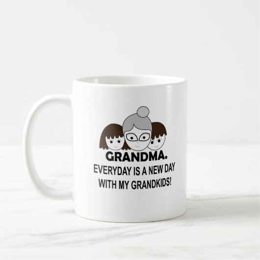 Oma Grootmoeder Schattige Oma Koffiemok (Links)