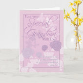 Oma, Grootouders Dag Kaart - Roze, Vlinders (Gele Bloem)