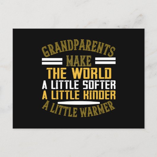 Oma - Grootouders maken Wereld Warmer Briefkaart (Voorkant)