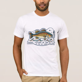 OMA GROOTSTE VISSER RETRO l VADERDAG T-shirt