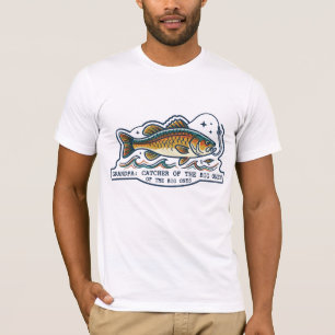 OMA GROOTSTE VISSER RETRO l VADERDAG T-shirt