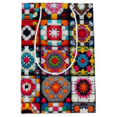 Oma-hakenpatroon voor dekens print  medium cadeauzakje (Voorkant)