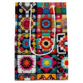 Oma-hakenpatroon voor dekens print  medium cadeauzakje (Achterkant)