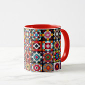 Oma-hakenpatroon voor dekensprint  mok (Voorkant rechts)