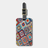 Oma-hakenquilt  bagagelabel (Voorkant verticaal)