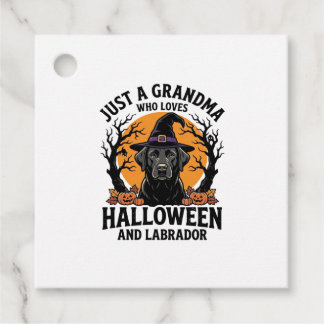 Oma Halloween Labrador Grappig Vintage_1 Bedankjes Labels