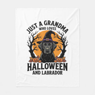 Oma Halloween Labrador Grappig Vintage_1 Fleece Deken