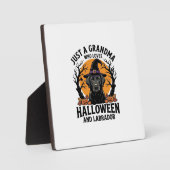 Oma Halloween Labrador Grappig Vintage_1 Fotoplaat (Voorkant)