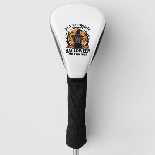 Oma Halloween Labrador Grappig Vintage_1 Golfheadcover (Voorkant)
