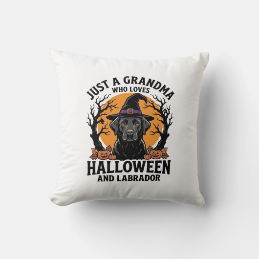 Oma Halloween Labrador Grappig Vintage_1 Kussen (Voorkant)