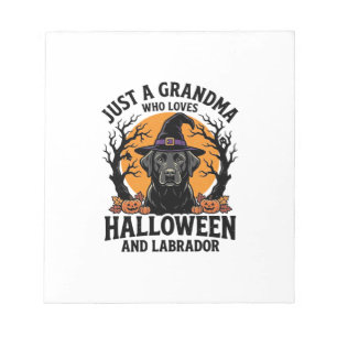 Oma Halloween Labrador Grappig Vintage_1 Notitieblok