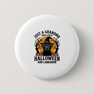 Oma Halloween Labrador Grappig Vintage_1 Ronde Button 5,7 Cm