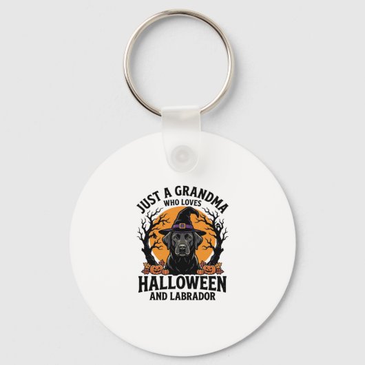 Oma Halloween Labrador Grappig Vintage_1 Sleutelhanger (Voorkant)
