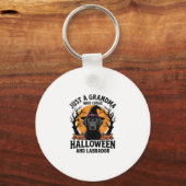 Oma Halloween Labrador Grappig Vintage_1 Sleutelhanger (Voorkant)