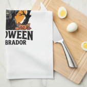 Oma Halloween Labrador Grappig Vintage_1 Theedoek (Quarter Fold)