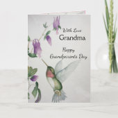 Oma Happy Grootouders Dag Hummingbird Kaart (Voorkant)