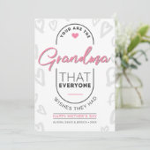 Oma Happy Moederdag Feestdagenkaart (Staand voorkant)