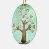 oma hart boom keramisch ornament (Links)