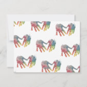 Oma hart handafdrukken Valentijnsdag Feestdagenkaart (Achterkant)