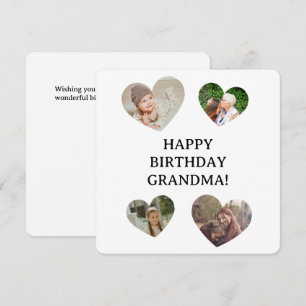 Oma Hartjes Foto Collage Persoonlijke Verjaardag Kaart