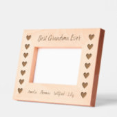 Oma Heart Pattern Custom houten foto lijst Gegraveerde Lijstjes (Links)