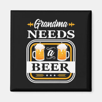 Oma heeft een bier bruid en bruidegom drinker bier magneet