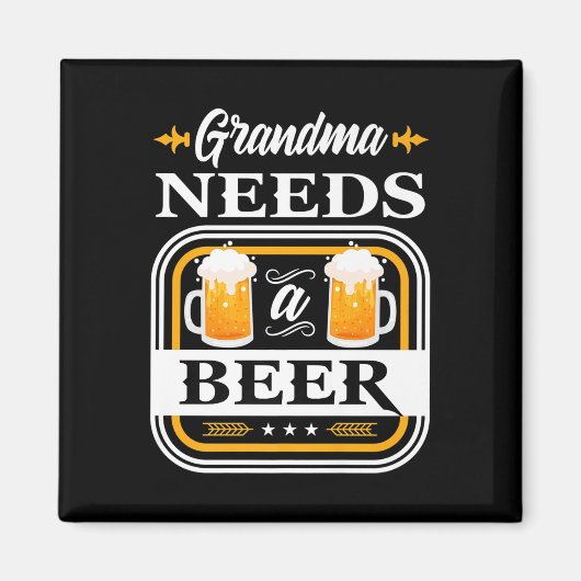 Oma heeft een bier bruid en bruidegom drinker bier magneet (Voorkant)