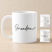 Oma heeft een minimaal script ingesteld koffiemok