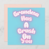 Oma heeft een oogje op je bedankkaart (Voorkant / Achterkant)