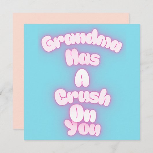 Oma heeft een oogje op je bedankkaart (Voorkant / Achterkant)