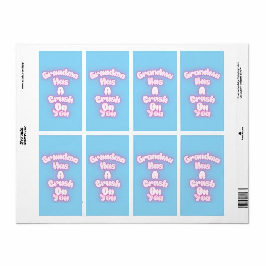 Oma heeft een oogje op je etiket (Full Sheet)